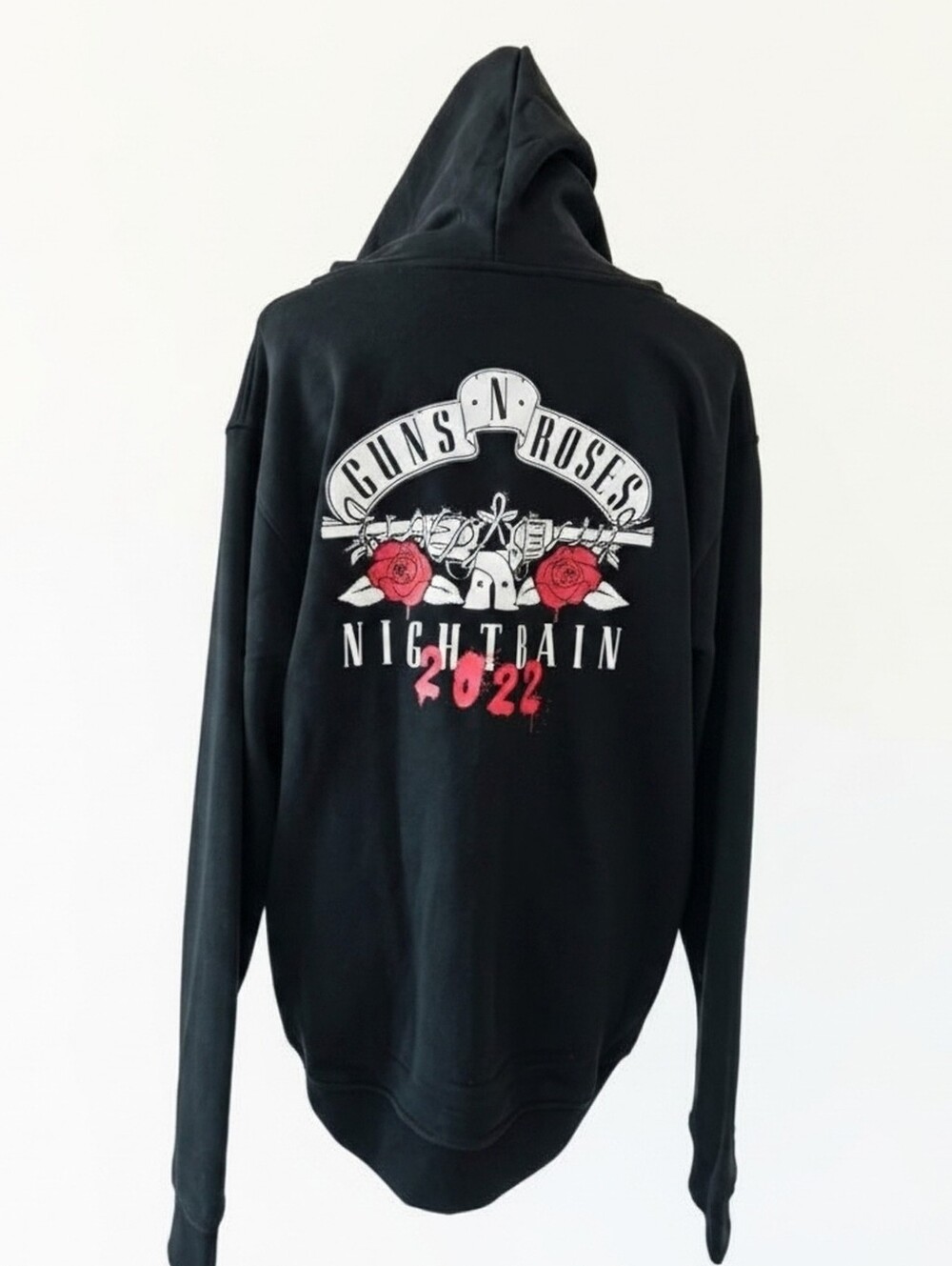 Guns n' Roses Nightrain Zip Up Black VIP Hoodie 2022 Size XL NWOT